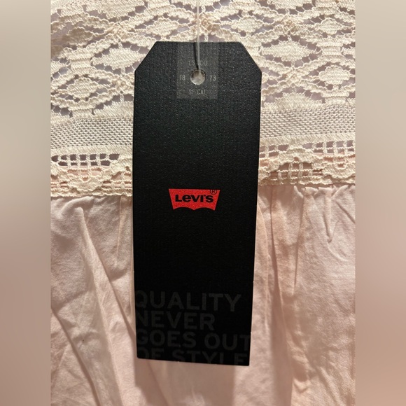 Levi’s Baby Pink Peasant Top Blouse - Picture 4 of 6